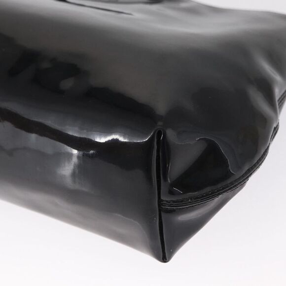 Celine Circle Logo Handbag Patent Leather Black Patent_Leather Handbag - Picture 10 of 16